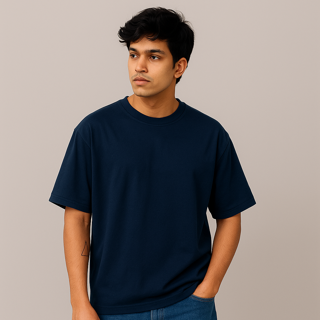 Classic Navy Blue Oversized T-Shirt