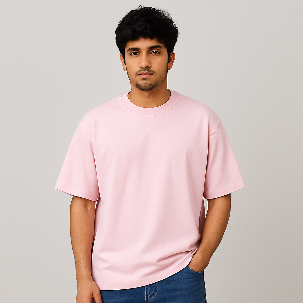 Classic Light Baby Pink Oversized T-Shirt