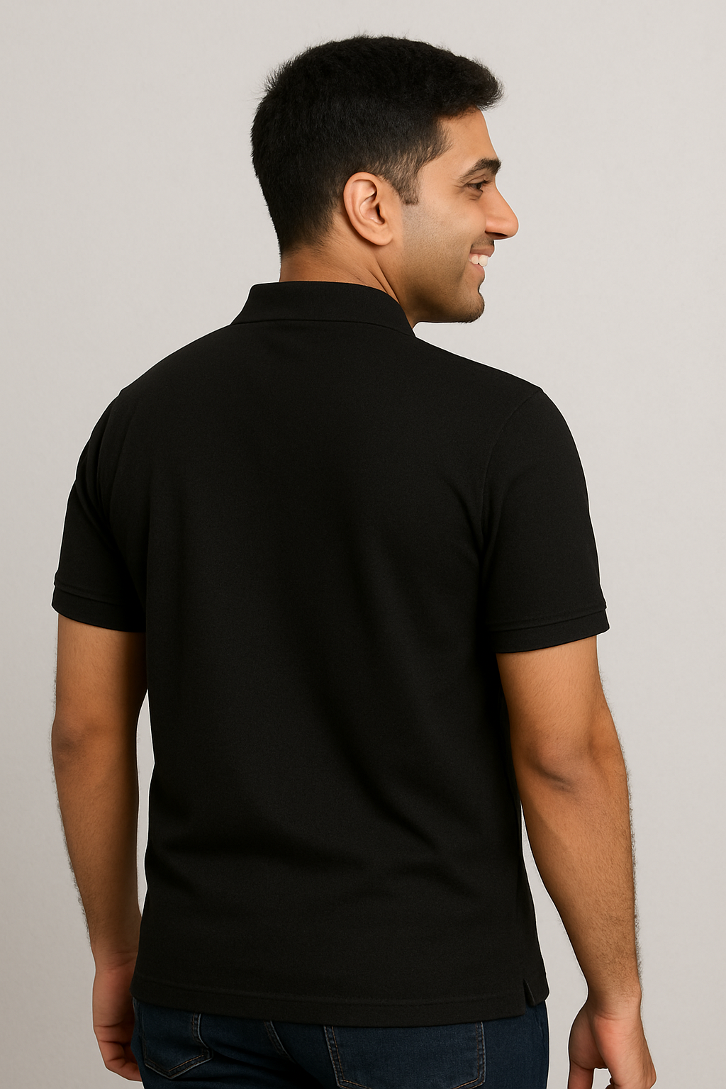 Men's Polo T Shirt Black