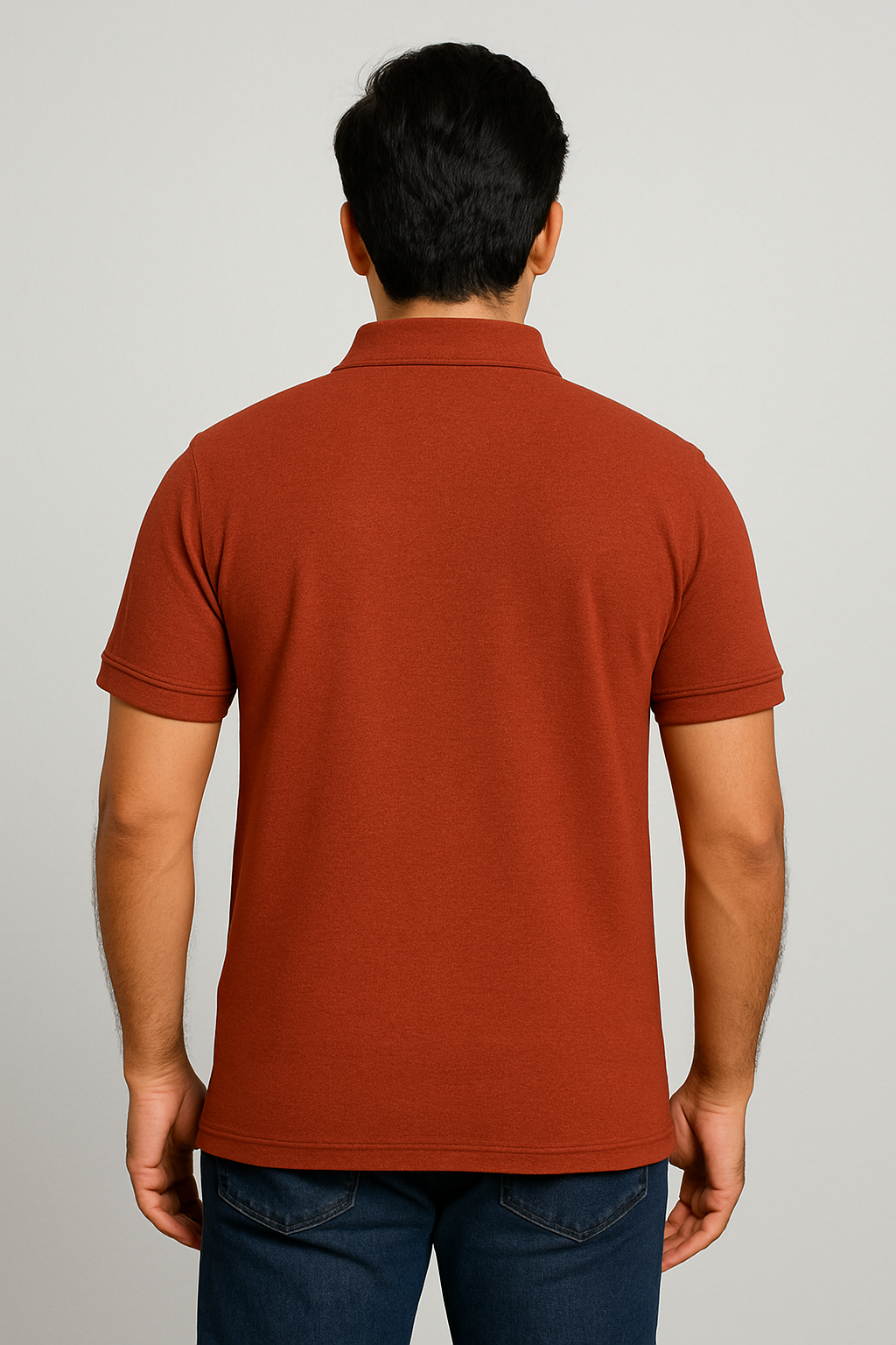Men's Polo T Shirt Brick Red