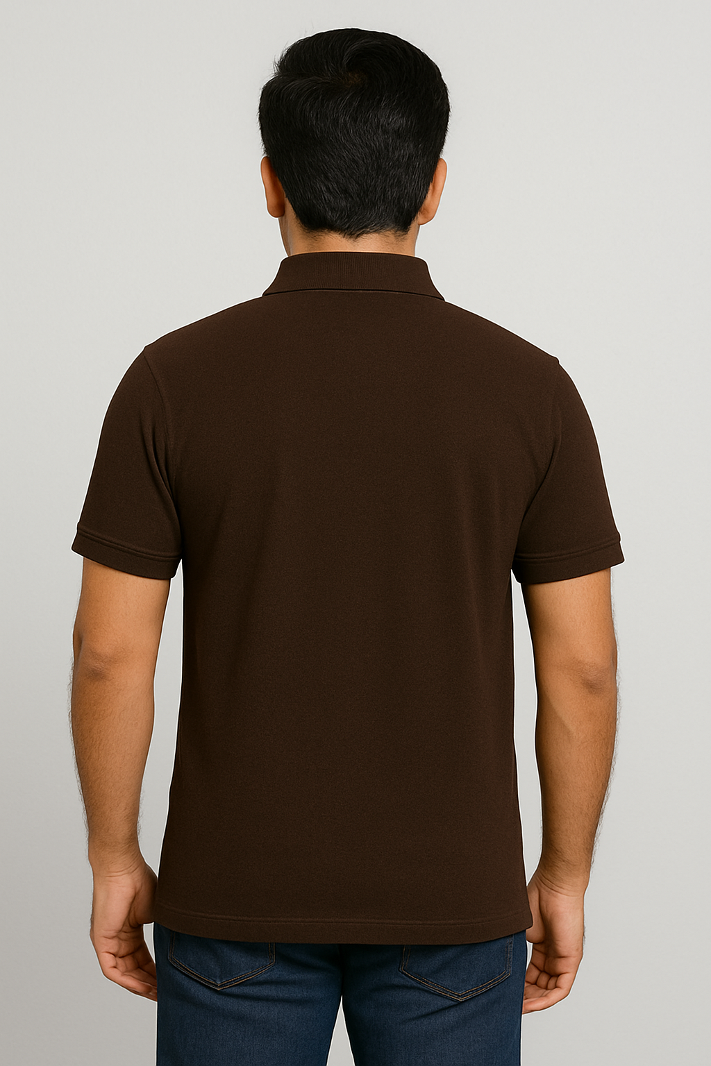 Men's Polo T Shirt Coffee Brown