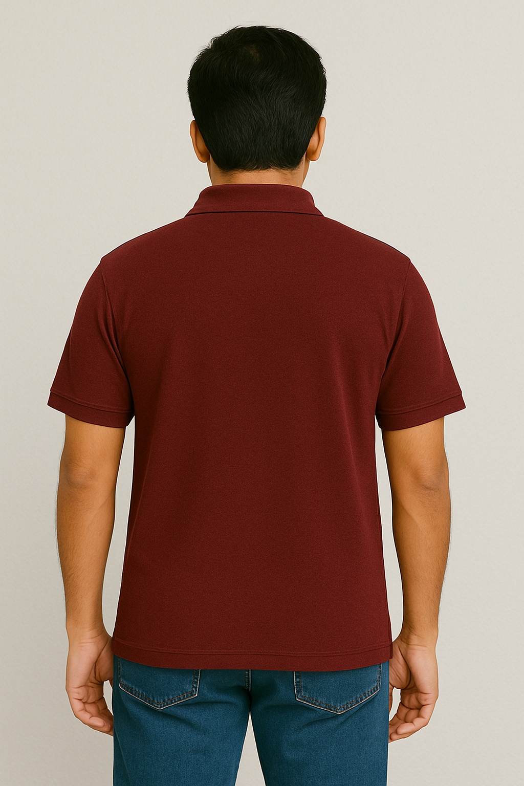 Men's Polo T Shirt Maroon