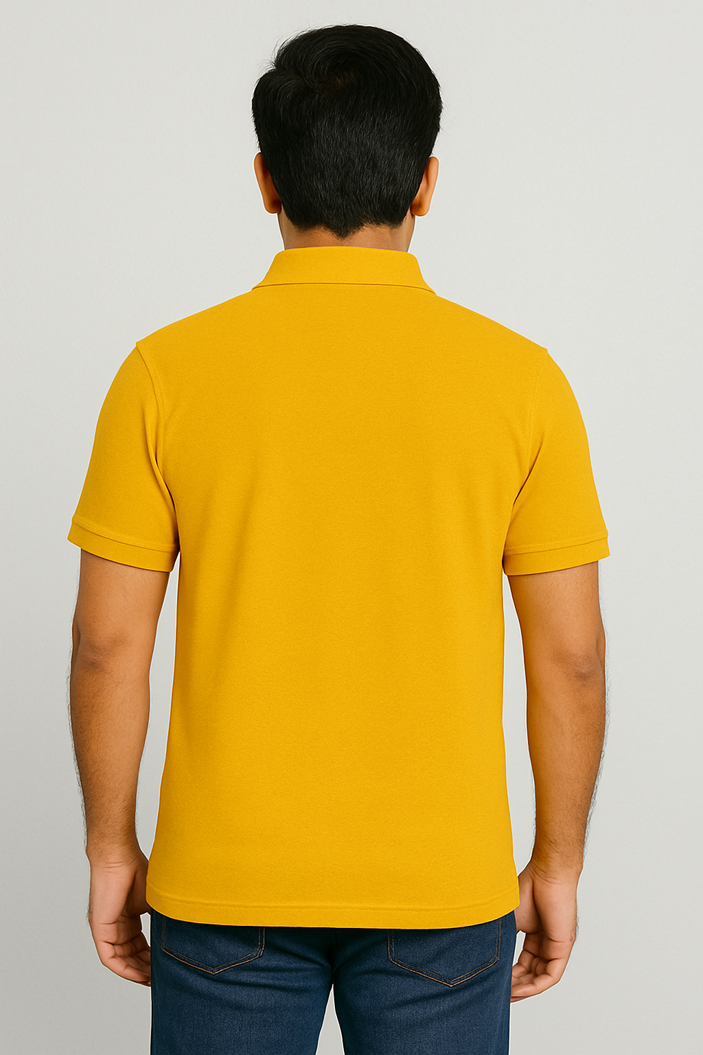 Men's Polo T Shirt Mustard Yellow