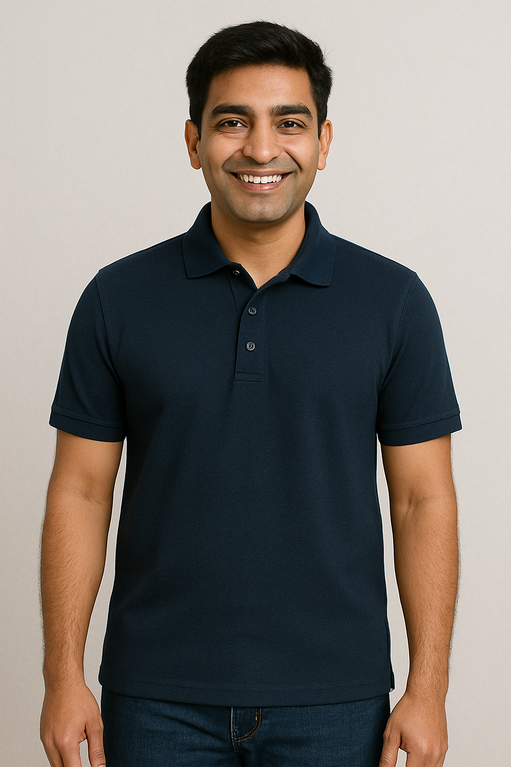 Men's Polo T Shirt Navy Blue