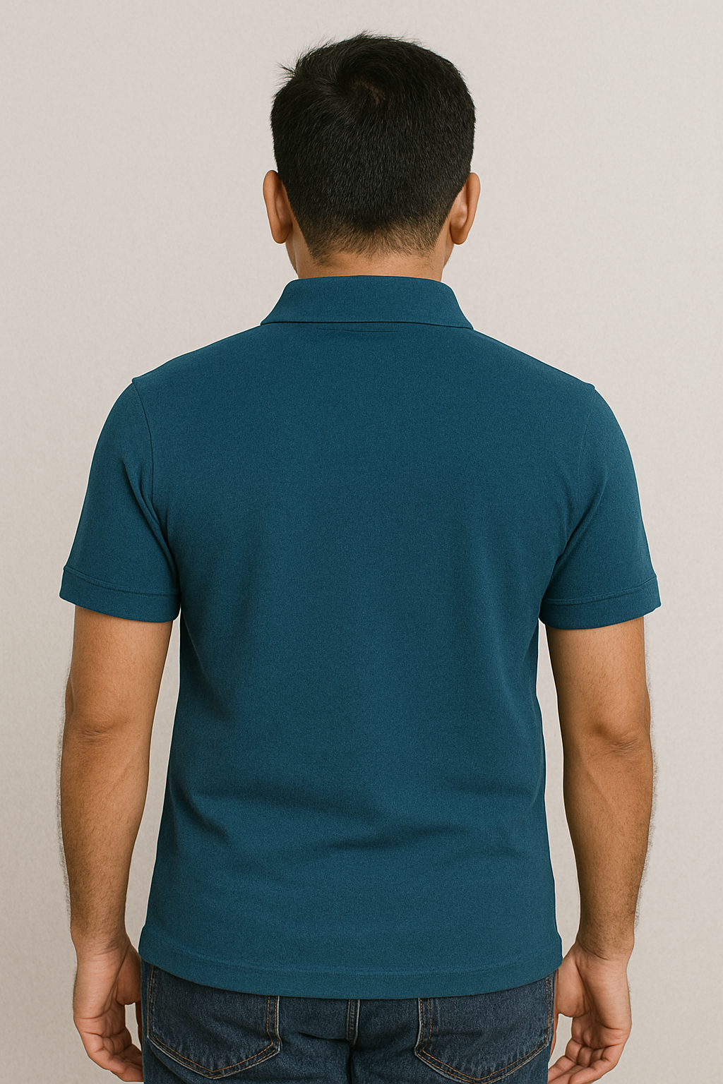 Men's Polo T Shirt Petrol Blue