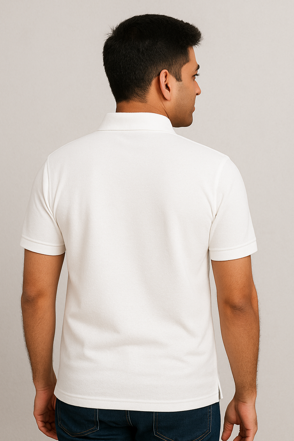 Men's Polo T Shirt White