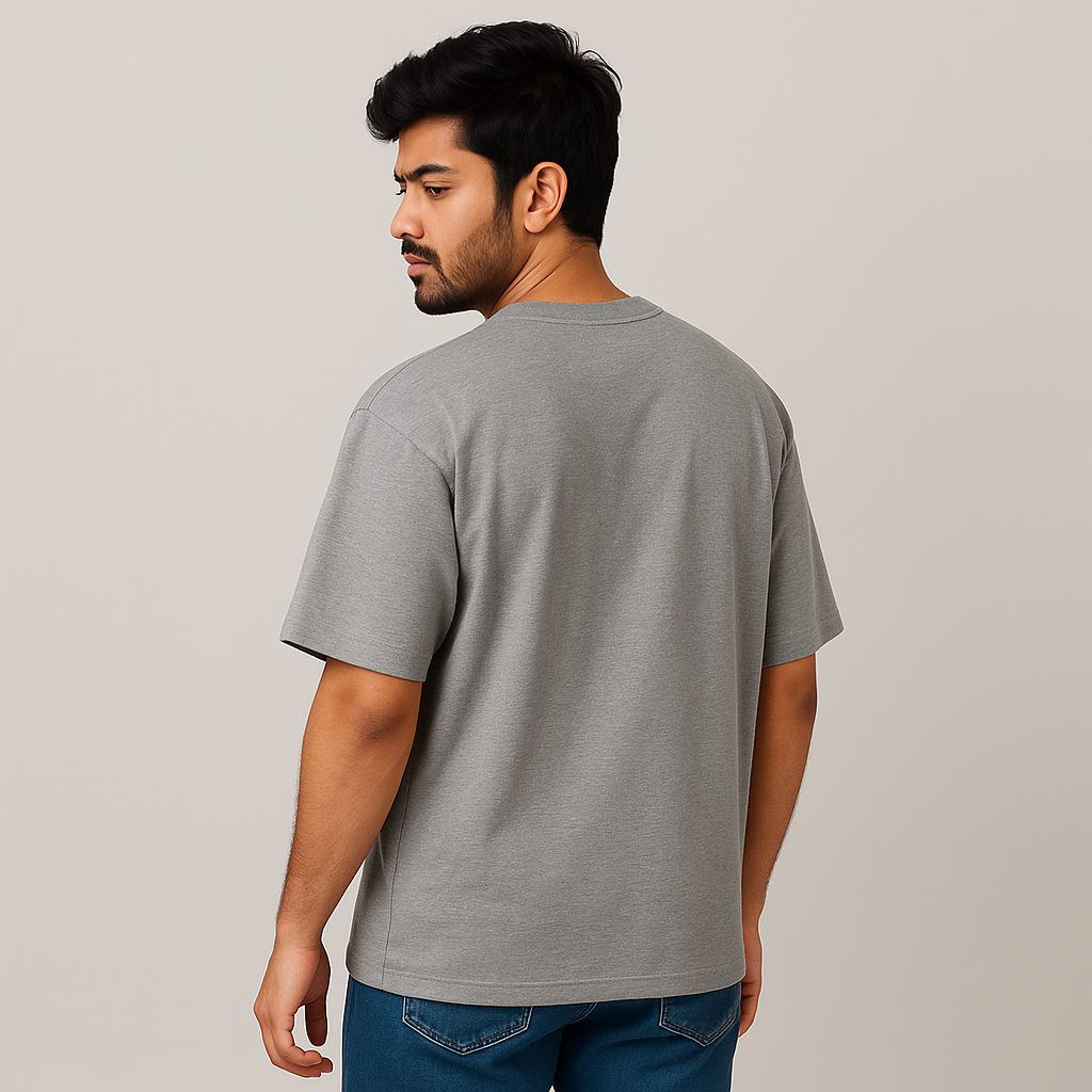 Classic Grey Melange Oversized T-Shirt