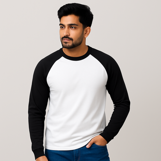 Classic_Black_White_Unisex_Raglan_T-Shirt_1