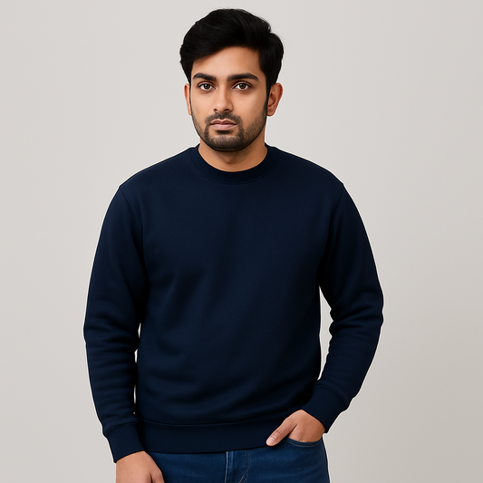 Classic Navy Blue Unisex Sweatshirt