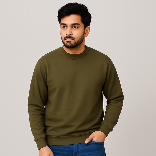 Classic Olive Green Unisex Sweatshirt