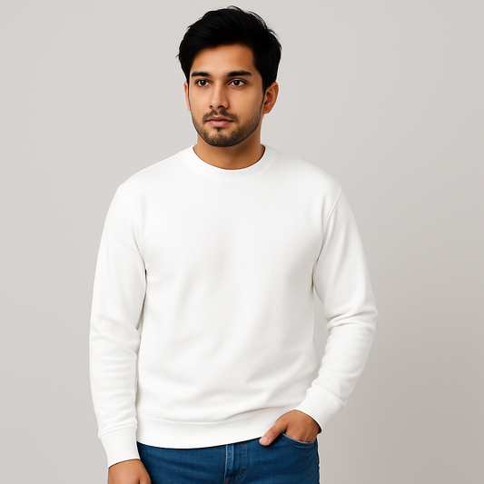 Classic White Unisex Sweatshirt