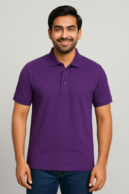 Men's Polo T Shirt Purple