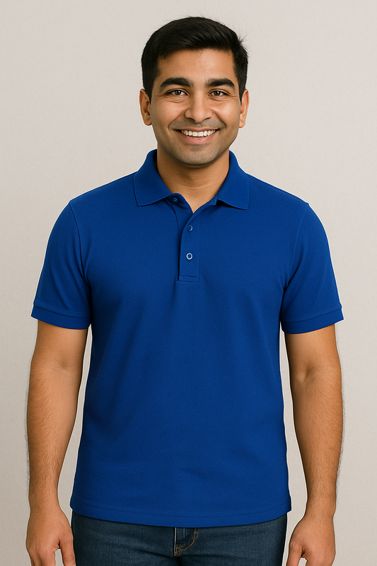 Men's Polo T Shirt Royal Blue