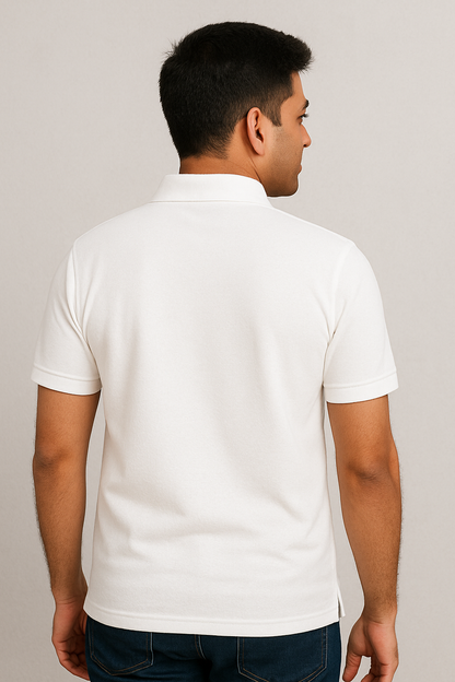 Men's Polo T Shirt White
