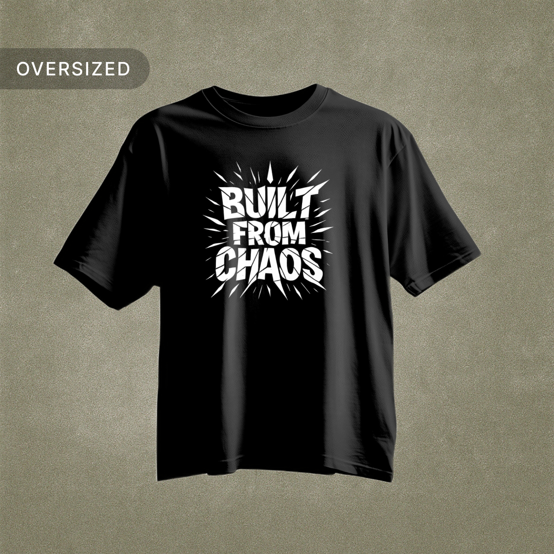 Tribe_Origin_built_from_chaos_oversized_tshirt