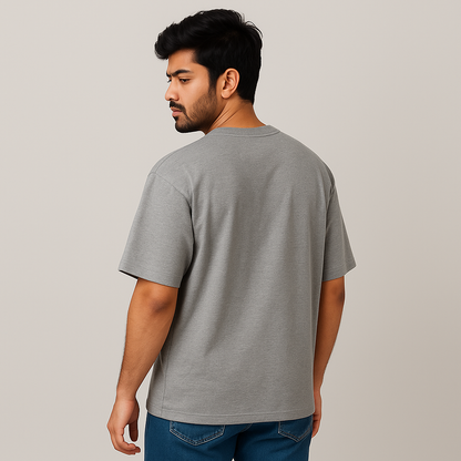 Classic Grey Melange Oversized T-Shirt